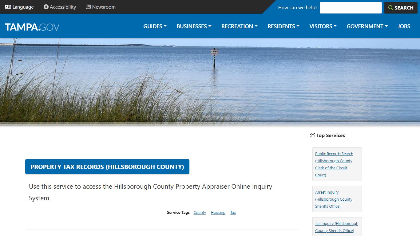 Property Tax Records (Hillsborough County) | City of Tampa